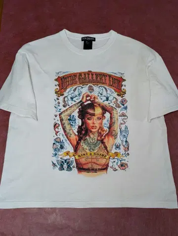 RUDE GALLERY TATTOO PARLOR 반팔 T셔츠 M 화이트