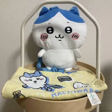 [새상품급] 하치와레 백팩 봉제 인형 & 타월 세트