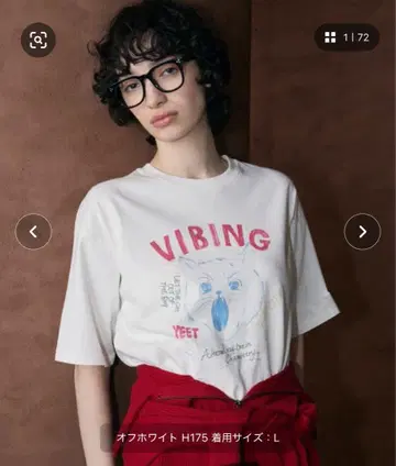 [ le ELMi/르 엘미 ] 고양이 빈티지 그래픽 반팔 T셔츠 L