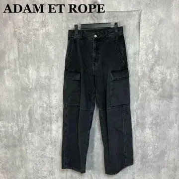ADAM ET ROPE [지속가능성] 데님 카고 팬츠 38