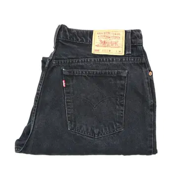 00s 빈티지 LEVIS 리바이스 550 후염 블랙 데님 팬츠