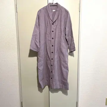린넨 코트 내추럴 겉옷 린넨 100% 라벤더