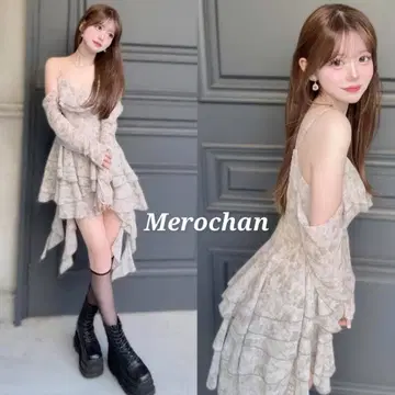 다리치 일레헴 타이다이 프릴 미니 원피스 BEG F