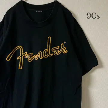 90년대 Fender 티셔츠 / 블랙 / 싱글 스티치