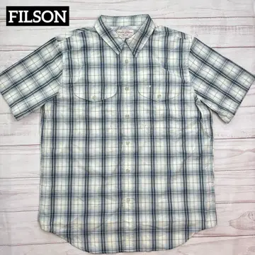 FILSON 필슨 로고 자수 체크 반팔 셔츠