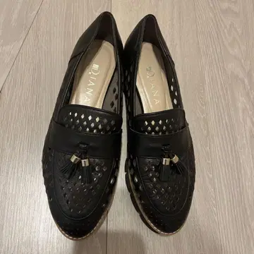 DIANA 블랙 메쉬 로퍼 24.5cm