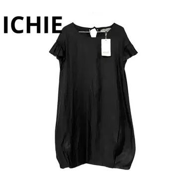 ICHIE 스트로베리 필드 원피스 튜닉 그레이 린넨