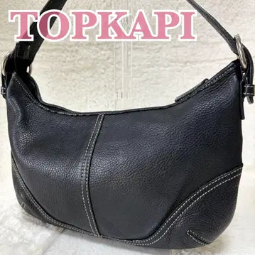 TOPKAPI 탑카피 원 숄더 핸드백 가죽 블랙 검정