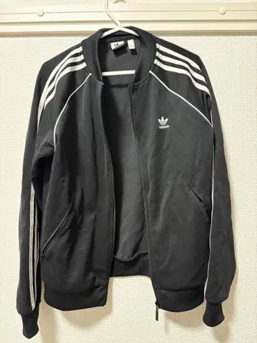 adidas 블랙 저지 자켓 M
