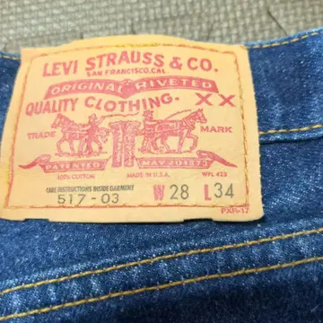 LEVI'S 517-03 W28 L34 데님 팬츠