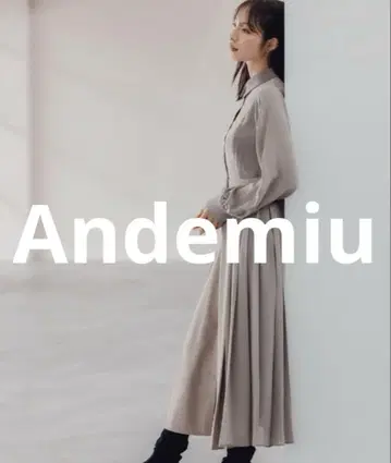 미사용 새상품 Andemiu 셔츠 원피스 FREE 그레이 여성용