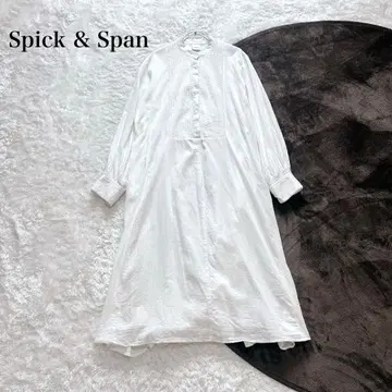 Spick & Span 코튼 새틴 핀턱 원피스 23SS 최근 모델