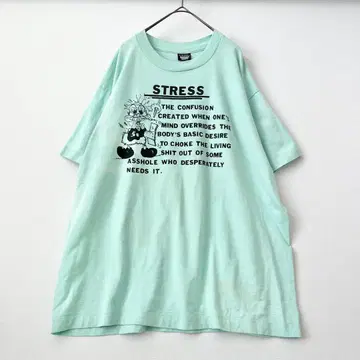 스트레스 티셔츠 싱글 스티치 USA제