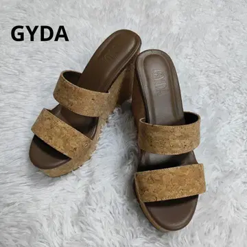 GYDA 제이다 2라인 코르크 웨지 샌들 통굽 샌들 23.5cm