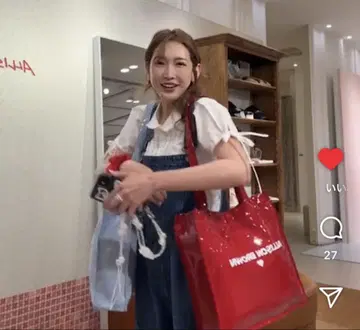 앨리슨 브라운 ALLISON BROWN 빨간색 토트백