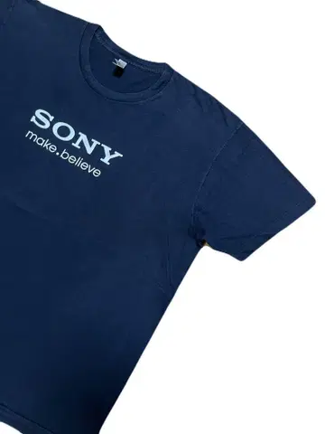구제 의류 소니 로고 티셔츠 2XL 빈티지 구글 후지와라 히로시