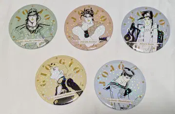 죠죠월드 75mm 홀로그램 캔뱃지 5종 세트