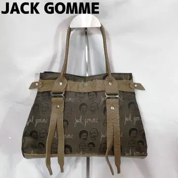 JACK GOMME 잭 고무 백 프랑스제 페이스 올 패턴 브라운