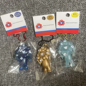 오사카 간사이 엑스포 미야쿠미야쿠 키링 축광 골드 컬러 글리터