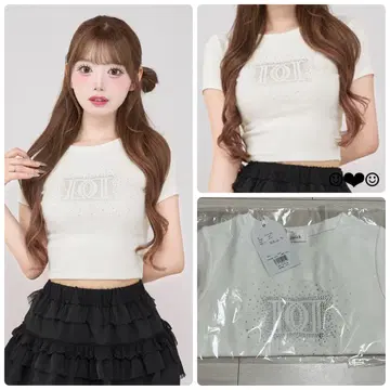 Darich 샤이니 DD 로고 컴팩트 티셔츠 화이트