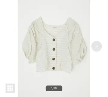 moussy 퍼프 슬리브 셔츠