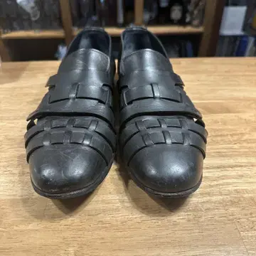 산토니 신발 구르카 샌들 로퍼 블랙 8.5 가방 포함