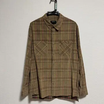 A.P.C. 체크 셔츠 긴팔 캐주얼 셔츠 셔츠 M
