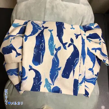 [ 고래 x 칠보 그라데이션 린넨 ] 성인용 헤코오비 반폭대