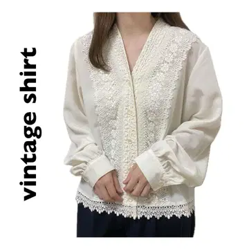 vintage shirt 빈티지 레이스 셔츠 레트로 일본제