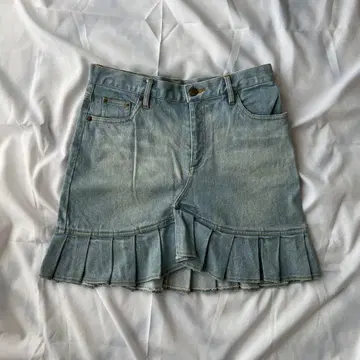 00's vintage 데님 플리츠 스커트 아카이브 그런지