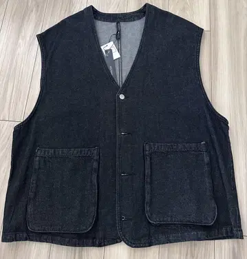 블랙 데님 베스트