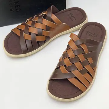 [미사용] TAKEO KIKUCHI 메쉬 샌들 브라운 26cm