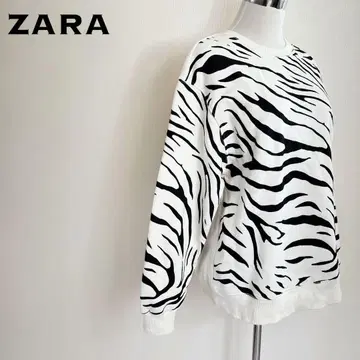 ZARA 자라 제브라 패턴 풀오버 맨투맨