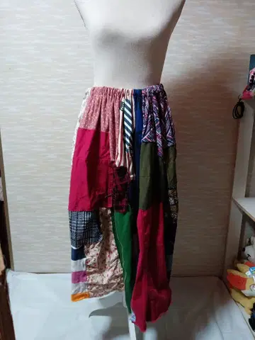 투기하기 스커트 패치워크