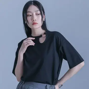 kOhAKU 접촉 냉감 라운드 커팅 티셔츠