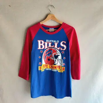 80s BUFFALO BULLS 래글런 슬리브 티셔츠 XL 사이즈