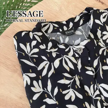 [새상품] L'ESSAGE GOLD 라메 모노톤 셔츠 블랙