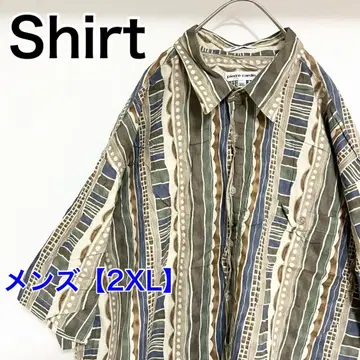 YBB41 피에르 카르뎅 반팔 셔츠 [남성용 2XL] 브라운 베이지 외