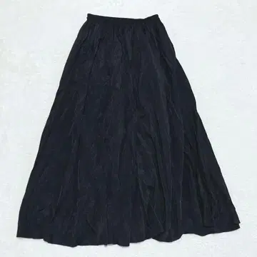 나이로 nairo 플리츠 롱 스커트 블랙 M 무지 심플
