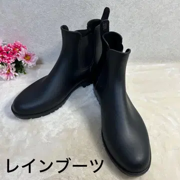 사이드 고어 레인부츠 러버 부츠 블랙 검정