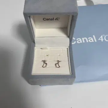 Canal 4C 실버 후프 귀걸이 박스 포함