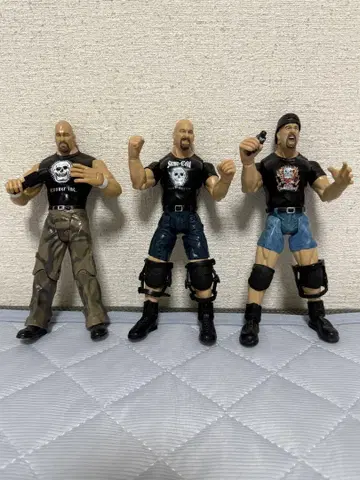 WWE WWF 스톤 콜드 스티브 오스틴 피규어 3종 세트