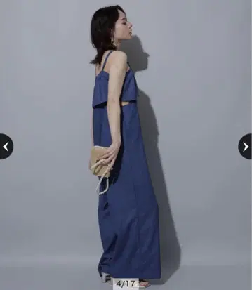 리랜드 튤 컷아웃 올인원 블루