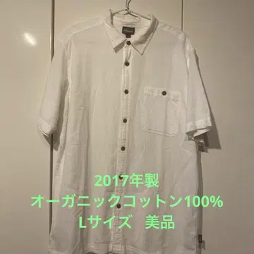 patagonia 오가닉 코튼 반팔 셔츠 L 화이트