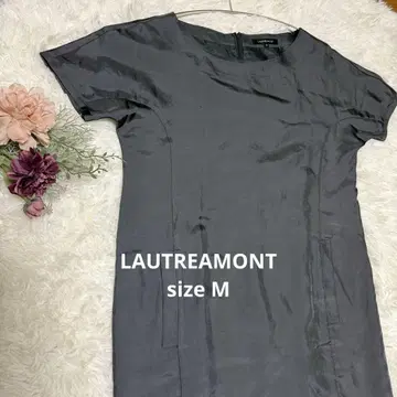 로트레아몽 LAUTREAMONT 그레이 반팔 미니 원피스 포켓 부착