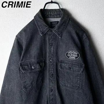 CRIMIE 데님 셔츠 클라이미 블랙 블랙 데님