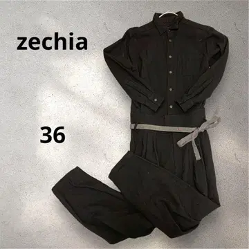zechia 제키아 올인원 살로펫 팬츠 작업복 블랙 36
