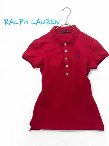 RALPH LAUREN 피케 셔츠 레드 반팔 M 사이즈 y2k