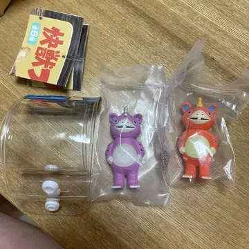 쾌수 부스카 소프트 비닐 볼체인 마스코트 핑크&오렌지
