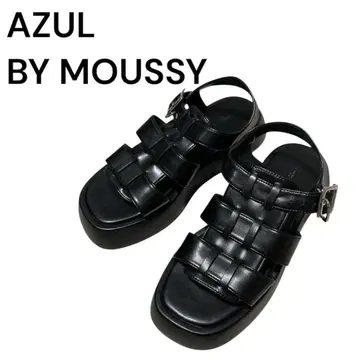 [무료배송] AZUL BY MOUSSY 블랙 스트랩 샌들 M 사이즈